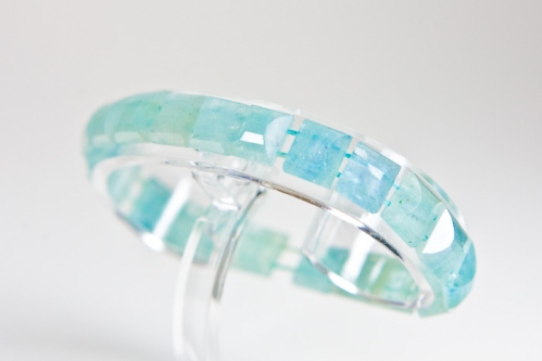 Armband Aquamarin AB+, Umfang 18 cm