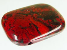 Jaspis Brekzie A+ mit Lochung (ca.8X30X40 mm)