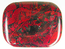 Jaspis Brekzie A+ mit Lochung (ca.8X30X40 mm)