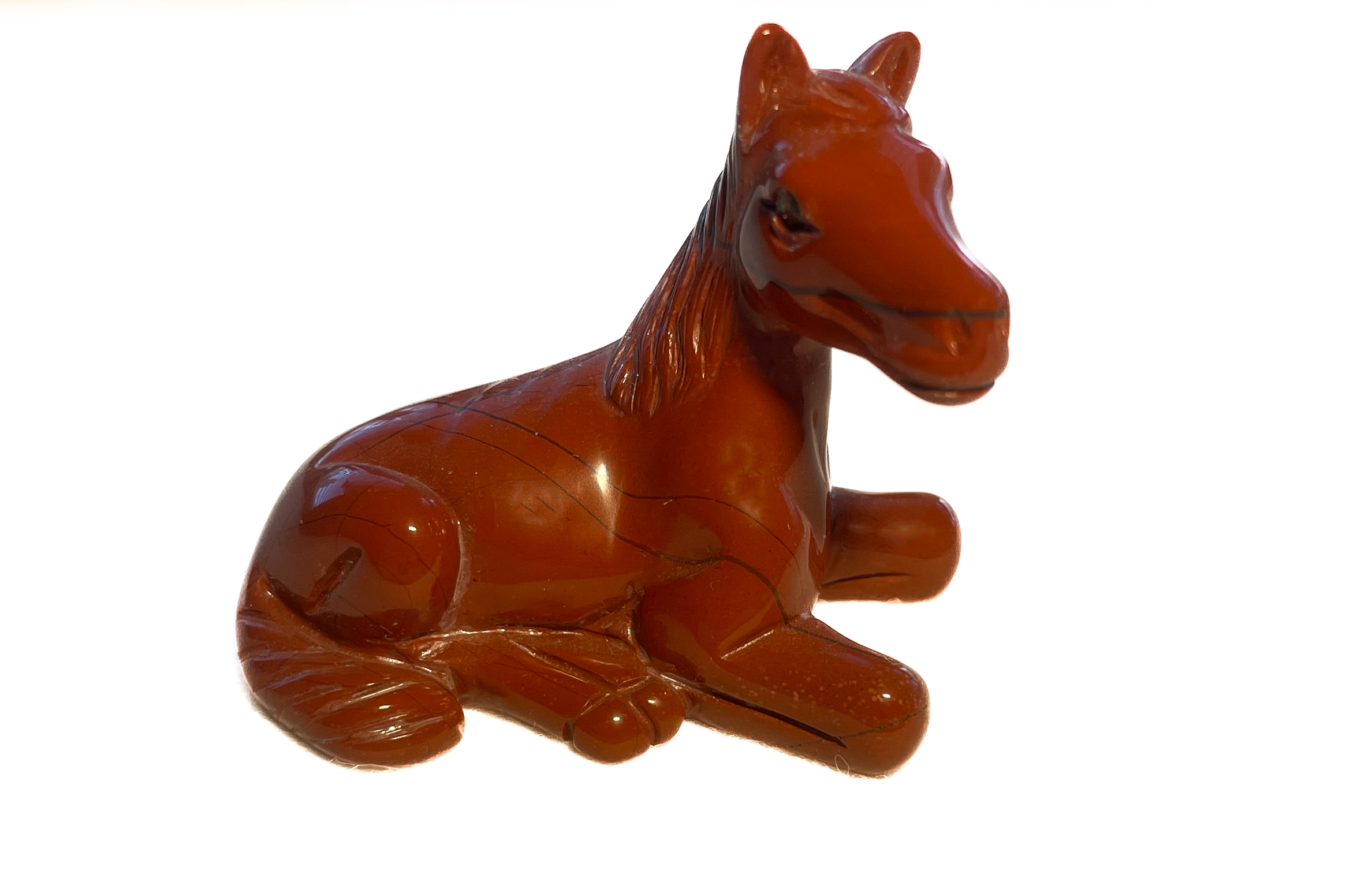 Pferd Jaspis rot gross