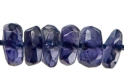 Iolith/Cordierit Button facettiert 3x5 mm