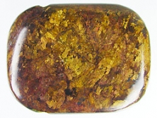 Bronzit A+ mit Lochung [ca.8x30x40 mm]