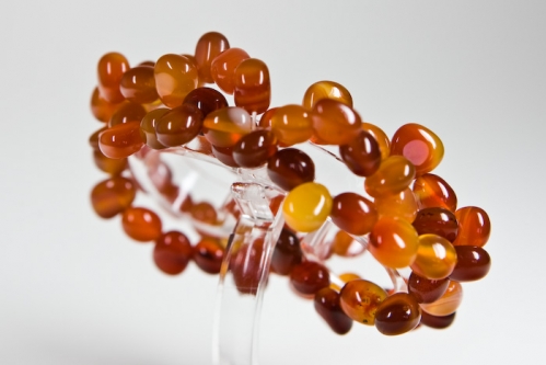 Armband Karneol, Umfang 17 cm