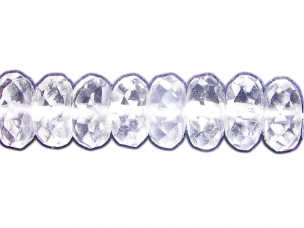 Bergkristall AA Button facettiert Ø 3x6 mm