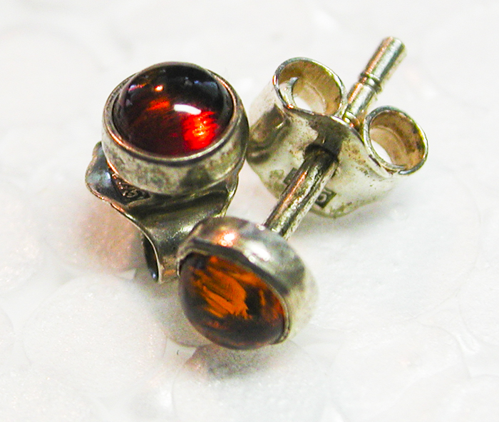 Ohrstecker 925 Silber Bernstein