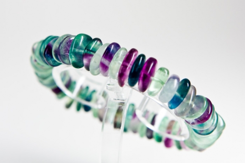 Armband Fluorit, Umfang 18 cm