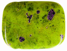 Stichtit/Serpentin A+ mit Lochung [ca.8x30x40 mm]