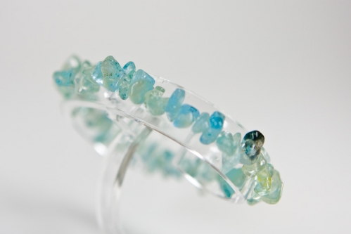 Armband Aquamarin, Umfang 18 cm